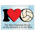 I Love Volleyball Rectangle Photo Hand Mirror (2.5" x 3.5")